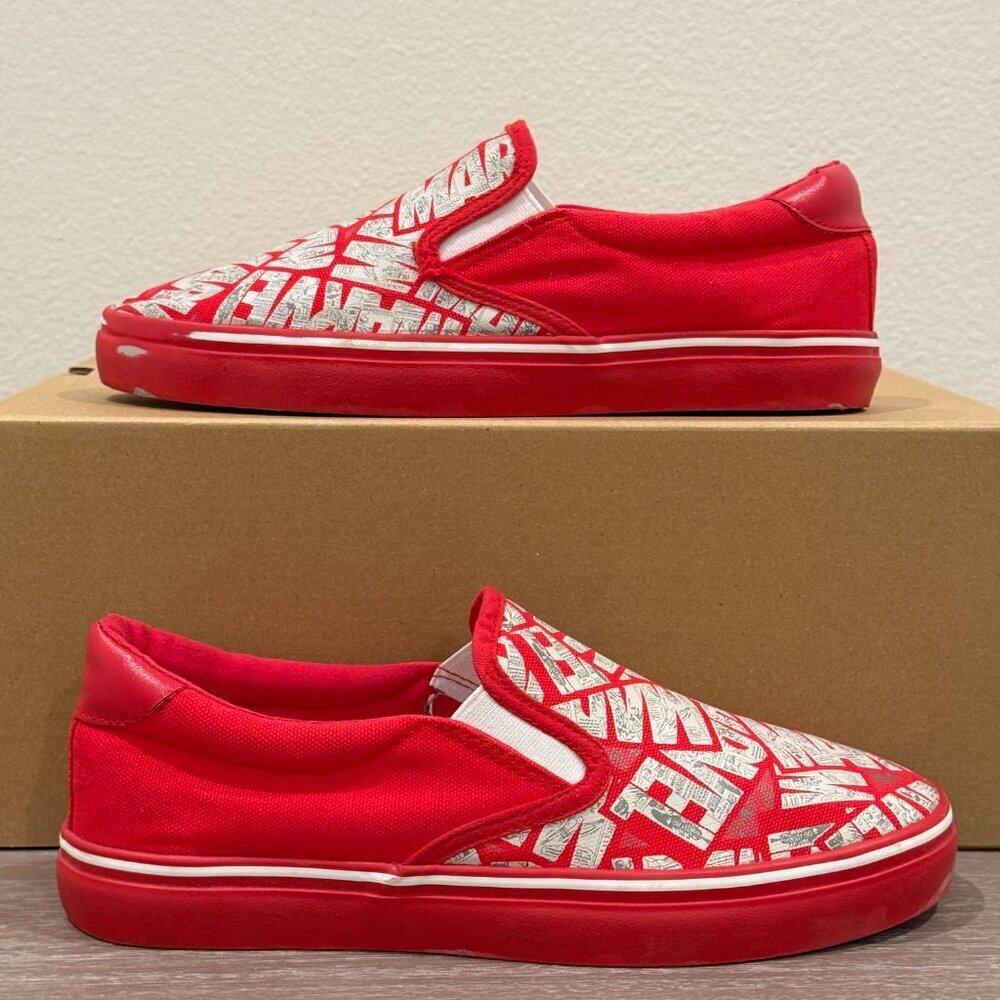 Marvel red slip on shoes sneakers size 39